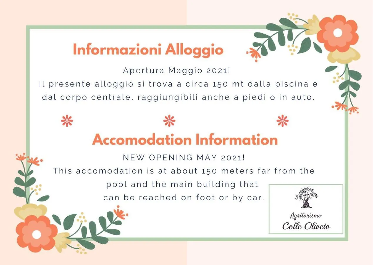 Farm stay Agriturismo Colle Oliveto Villa Orbetello Italy